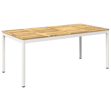 Havemiddagstabel Hvid 180 x 88,5 x 75 cm Massivt Akacietræ