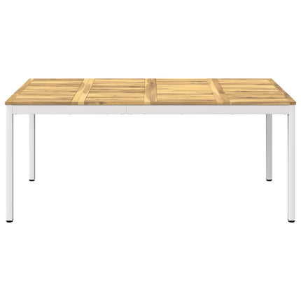 Havemiddagstabel Hvid 180 x 88,5 x 75 cm Massivt Akacietræ