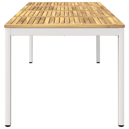 Havemiddagstabel Hvid 180 x 88,5 x 75 cm Massivt Akacietræ
