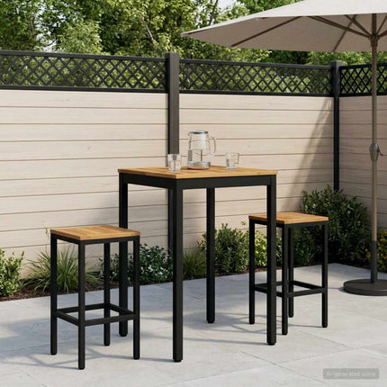 Have Bar Bord NAARDEN Hvid og sort 60 x 60,5 x 105 cm
