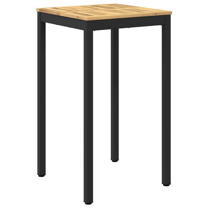 Have Bar Bord Hvid og sort 60 x 60,5 x 105 cm Massivt Akacietræ