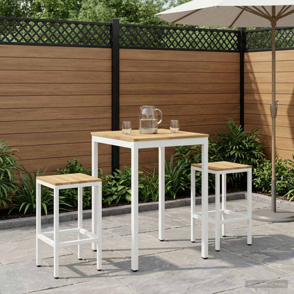 Have Bar Bord NAARDEN Hvid 70 x 68,5 x 105 cm Massivt Akacietræ