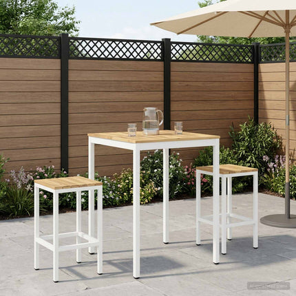 Have Bar Bord NAARDEN Hvid 80 x 80,5 x 105 cm Massivt Akacietræ