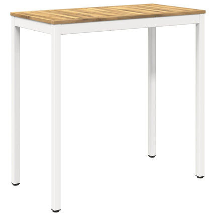 Have Bar Bord Hvid 108,5 x 55 x 105 cm Massivt Akacietræ