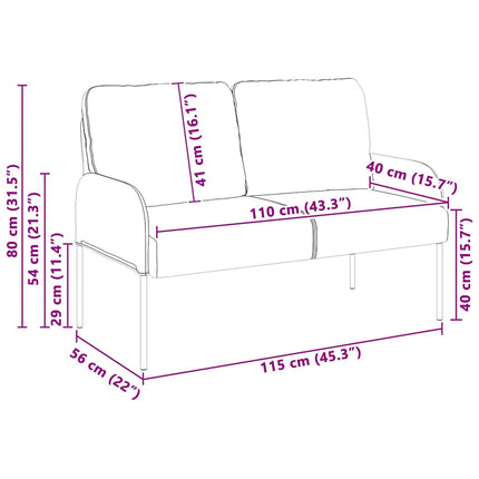 Sofaer med pude 110cm Lysegrå Krydsfinér
