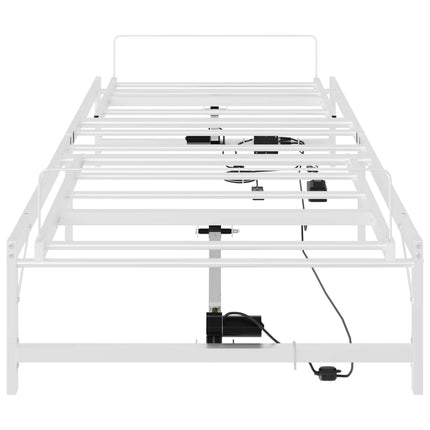 Elektrisk Justerbar Sengetramme Hvid 100 x 200 cm Stål