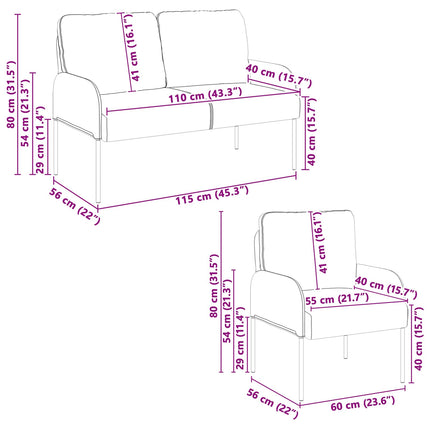 Sofasæt med pude 3 pcs Vinrød 115 x 56 x 80 cm Krydsfinér