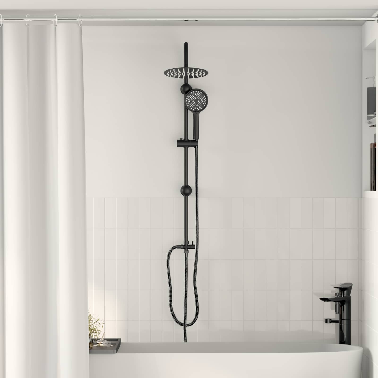 Brusesystem Sort 47 x 20 x 95 cm Rustfrit stål billede