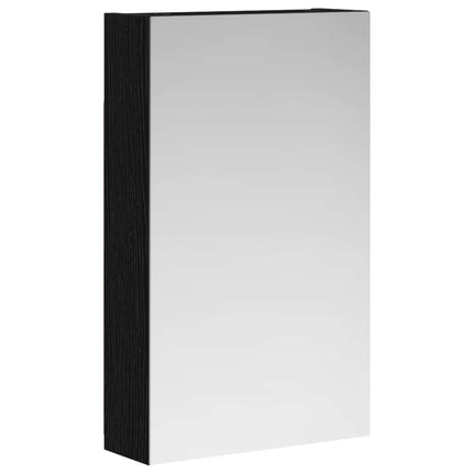 Badeværelsesspejlskab Sort eg 30 x 10,5 x 50 cm Konstrueret træ