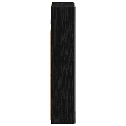 Badeværelsesspejlskab Sort eg 30 x 10,5 x 50 cm Konstrueret træ