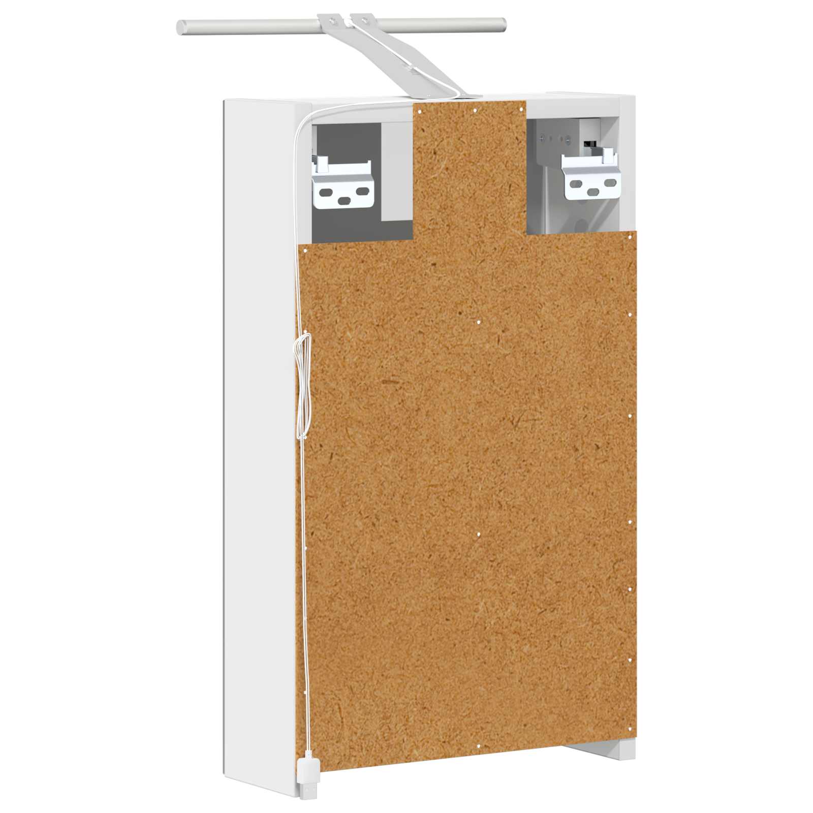 Badeværelsesspejlskab Hvid 30 x 10,5 x 50 cm Konstrueret træ