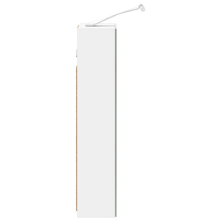 Badeværelsesspejlskab Hvid 30 x 10,5 x 50 cm Konstrueret træ