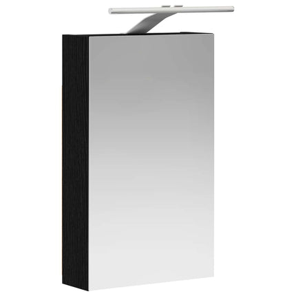 Badeværelsesspejlskab Sort eg 30 x 10,5 x 50 cm Konstrueret træ