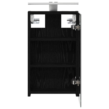 Badeværelsesspejlskab Sort eg 30 x 10,5 x 50 cm Konstrueret træ