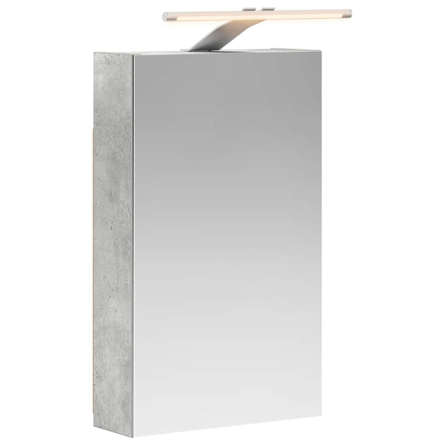 Badeværelsesspejlskab med hylde Beton Grå 30 x 10,5 x 50 cm