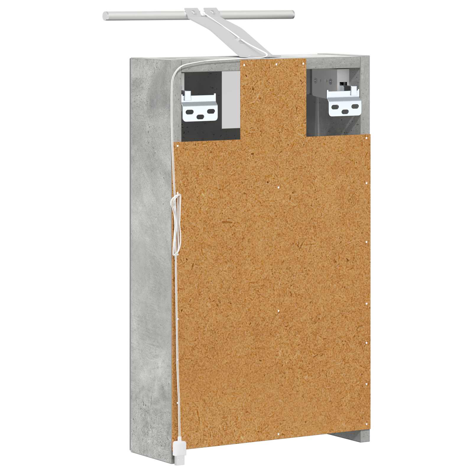 Badeværelsesspejlskab med hylde Beton Grå 30 x 10,5 x 50 cm