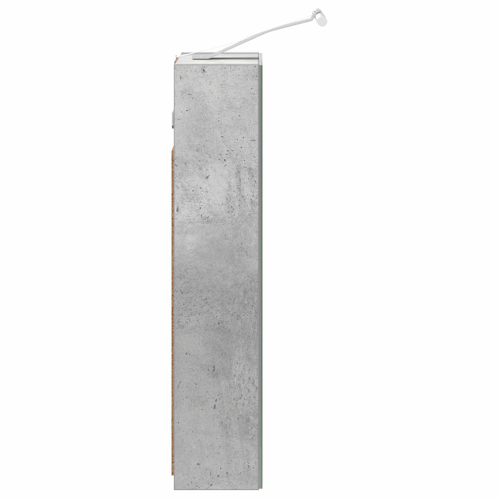 Badeværelsesspejlskab med hylde Beton Grå 30 x 10,5 x 50 cm