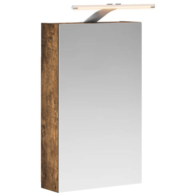 Badeværelsesspejlskab med hylde Røget eg 30 x 10,5 x 50 cm