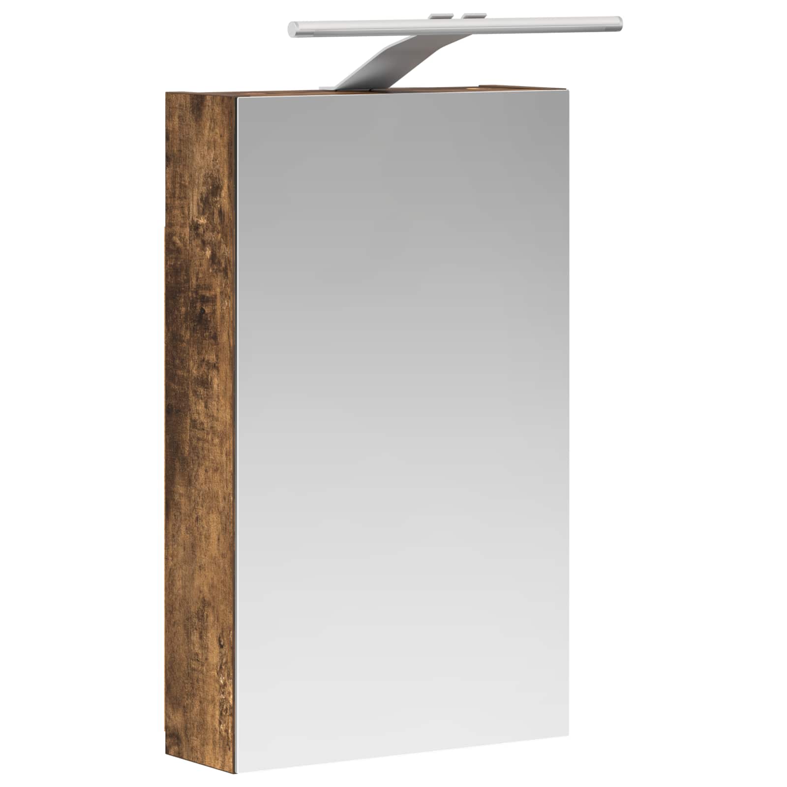 Badeværelsesspejlskab med hylde Røget eg 30 x 10,5 x 50 cm