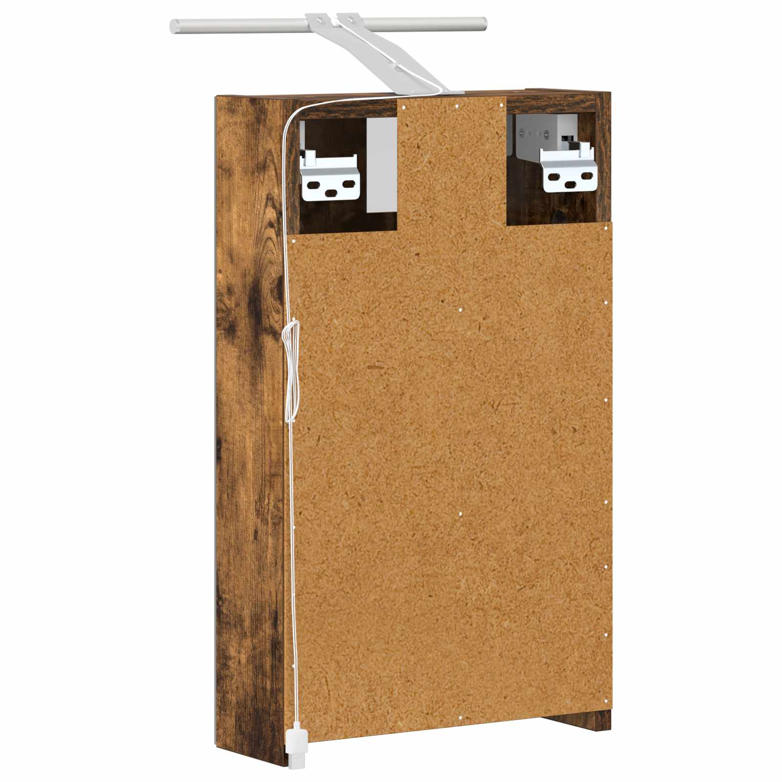 Badeværelsesspejlskab med hylde Røget eg 30 x 10,5 x 50 cm