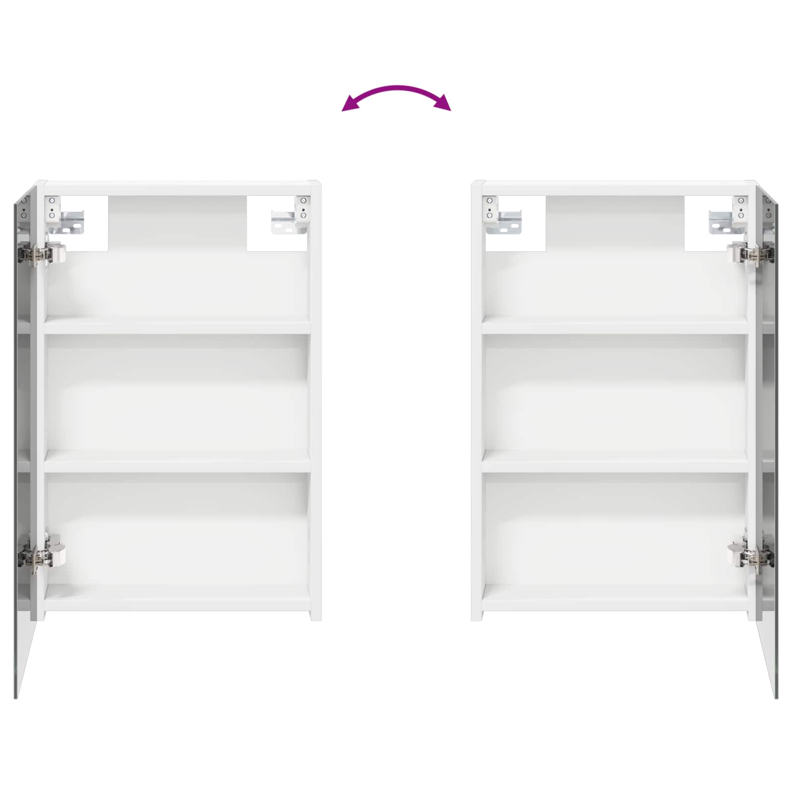 Badeværelsesspejlskab Hvid 40 x 10,5 x 60,5 cm Konstrueret træ