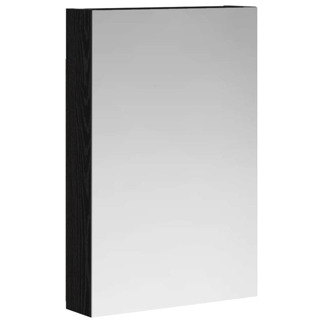 Badeværelsesspejlskab med hylde Sort eg 40 x 10,5 x 60,5 cm