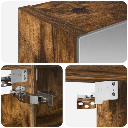 Badeværelsesspejlskab Røget eg 40 x 10,5 x 60,5 cm