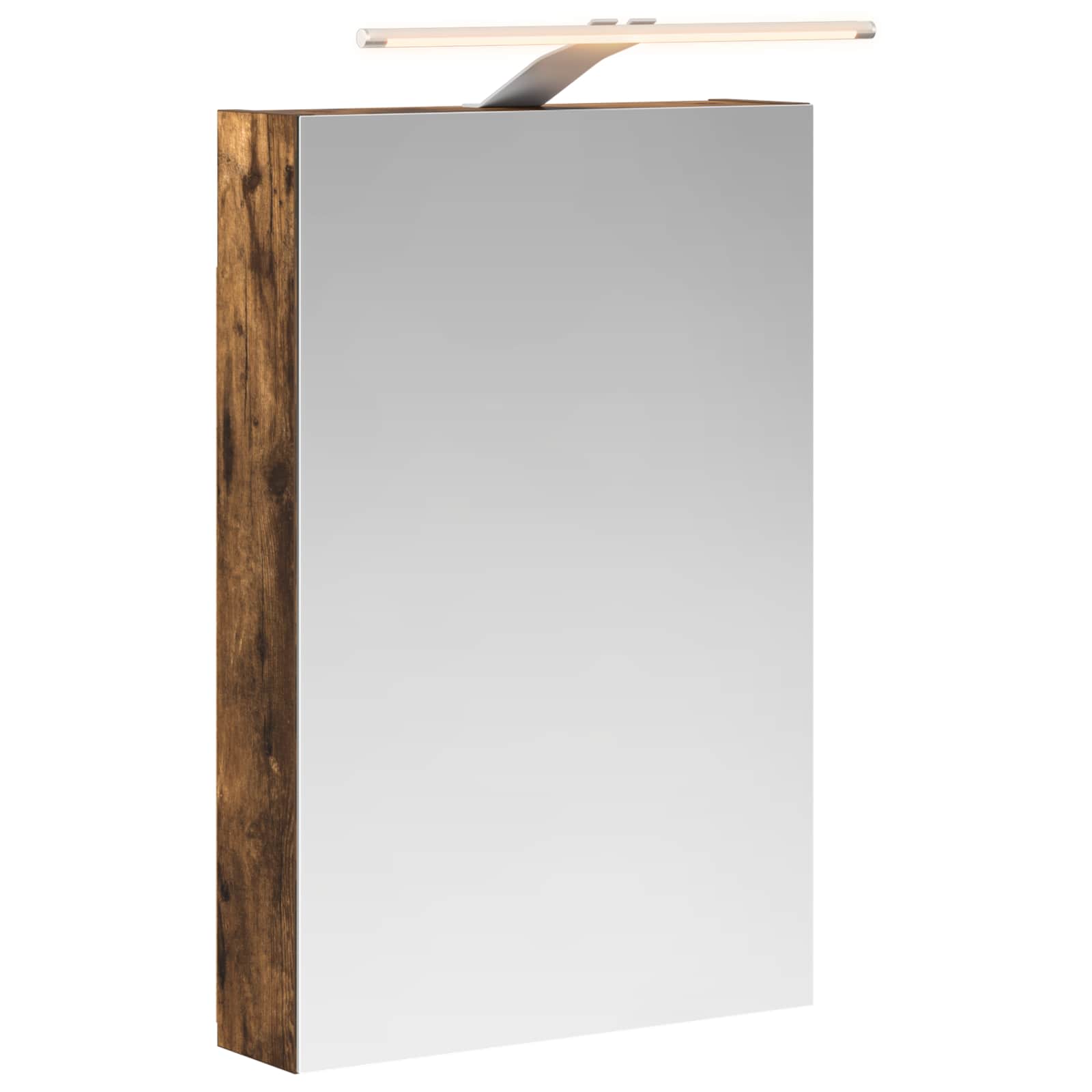 Badeværelsesspejlskab med hylde Røget eg 40 x 10,5 x 60,5 cm