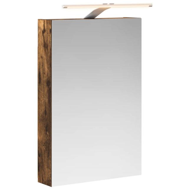 Badeværelsesspejlskab med hylde Røget eg 40 x 10,5 x 60,5 cm