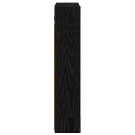 Badeværelsesspejlskab Sort eg 50 x 14,5 x 70 cm Konstrueret træ