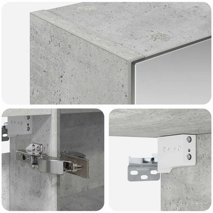 Badeværelsesspejlskab Beton Grå 50 x 14,5 x 70 cm