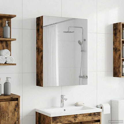 Badeværelsesspejlskab Røget eg 50 x 14,5 x 70 cm