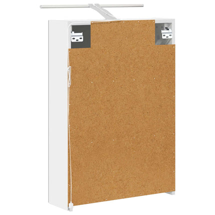 Badeværelsesspejlskab Hvid 50 x 14,5 x 70 cm Konstrueret træ