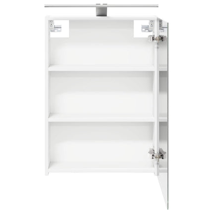Badeværelsesspejlskab Hvid 50 x 14,5 x 70 cm Konstrueret træ