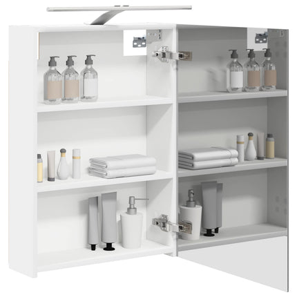 Badeværelsesspejlskab Hvid 50 x 14,5 x 70 cm Konstrueret træ