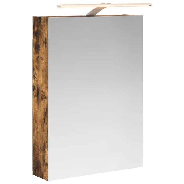 Badeværelsesspejlskab med hylde Røget eg 50 x 14,5 x 70 cm