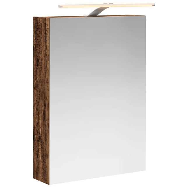 Badeværelsesspejlskab med hylde Gammelt træ 50 x 14,5 x 70 cm