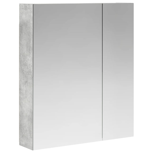 Badeværelsesspejlskab med hylde Beton Grå 60 x 14,5 x 70 cm