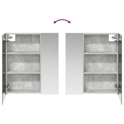 Badeværelsesspejlskab Beton Grå 60 x 14,5 x 70 cm