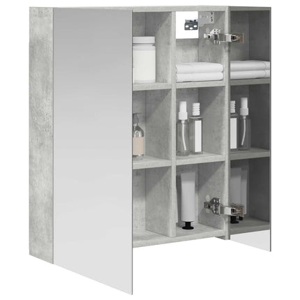 Badeværelsesspejlskab Beton Grå 60 x 14,5 x 70 cm