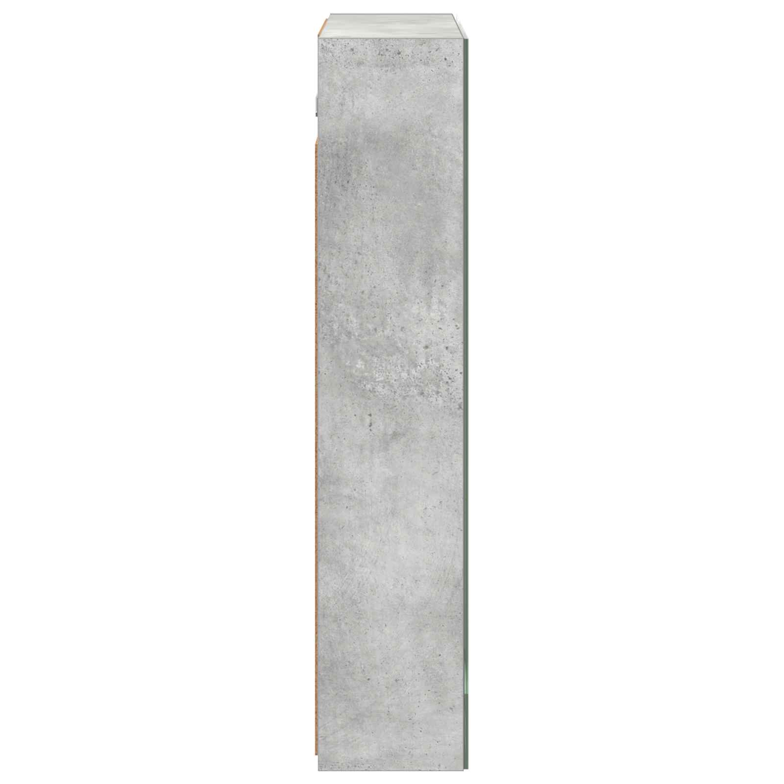 Badeværelsesspejlskab med hylde Beton Grå 60 x 14,5 x 70 cm