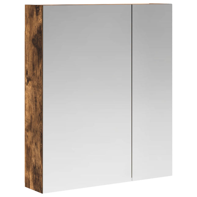 Badeværelsesspejlskab med hylde Røget eg 60 x 14,5 x 70 cm
