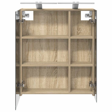 Badeværelsesspejlskab Sonoma eg 60 x 14,5 x 70 cm