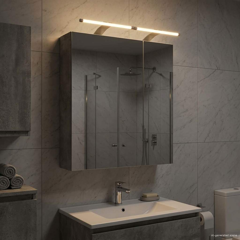 Badevrelsesspejlskab Beton Gr 60 x 14,5 x 70 cm