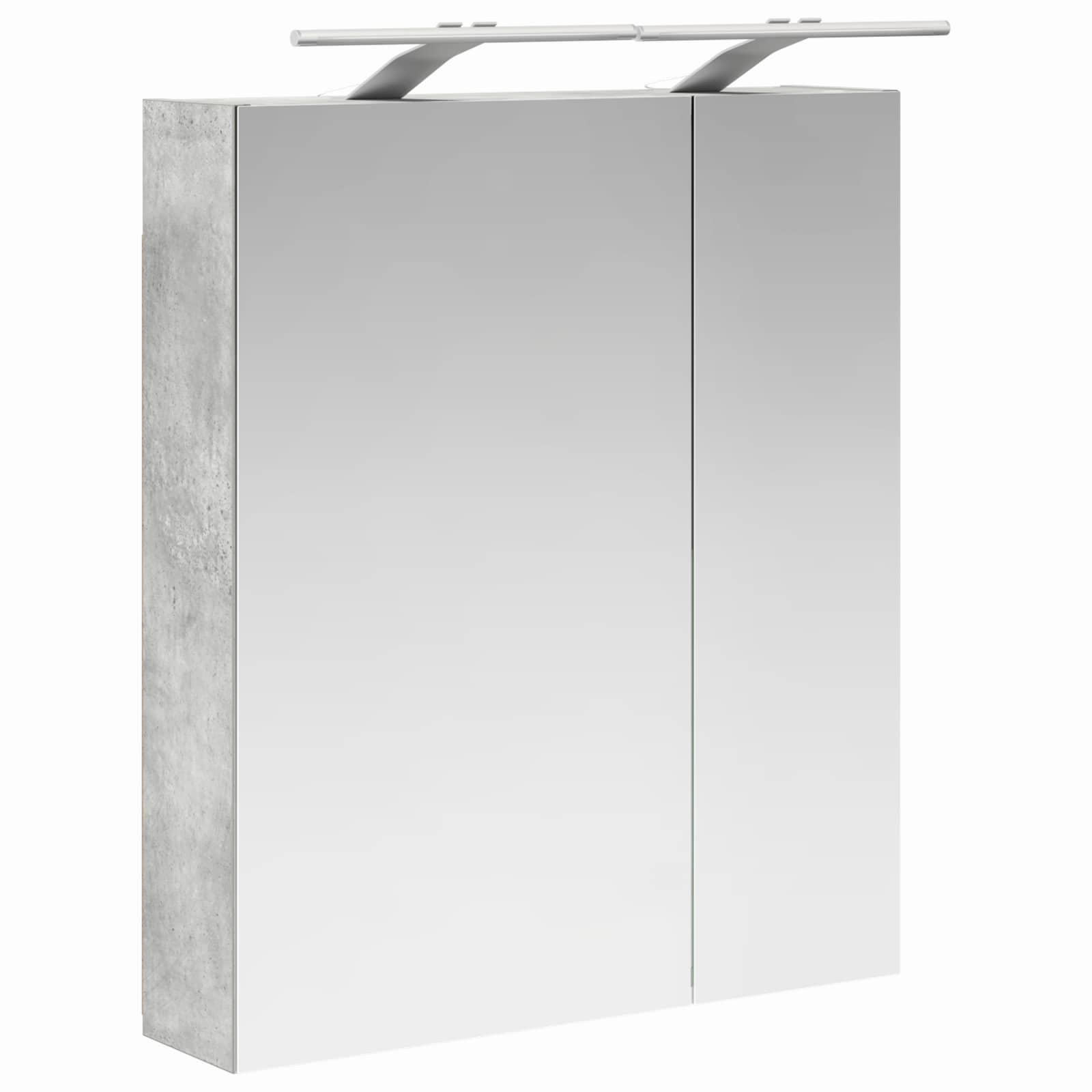 Badeværelsesspejlskab med hylde Beton Grå 60 x 14,5 x 70 cm