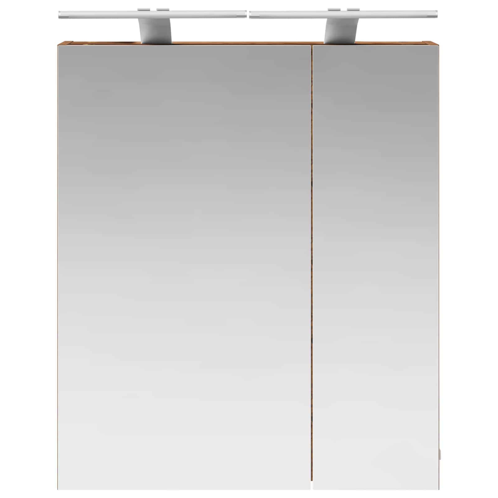 Badeværelsesspejlskab med hylde Gammelt træ 60 x 14,5 x 70 cm