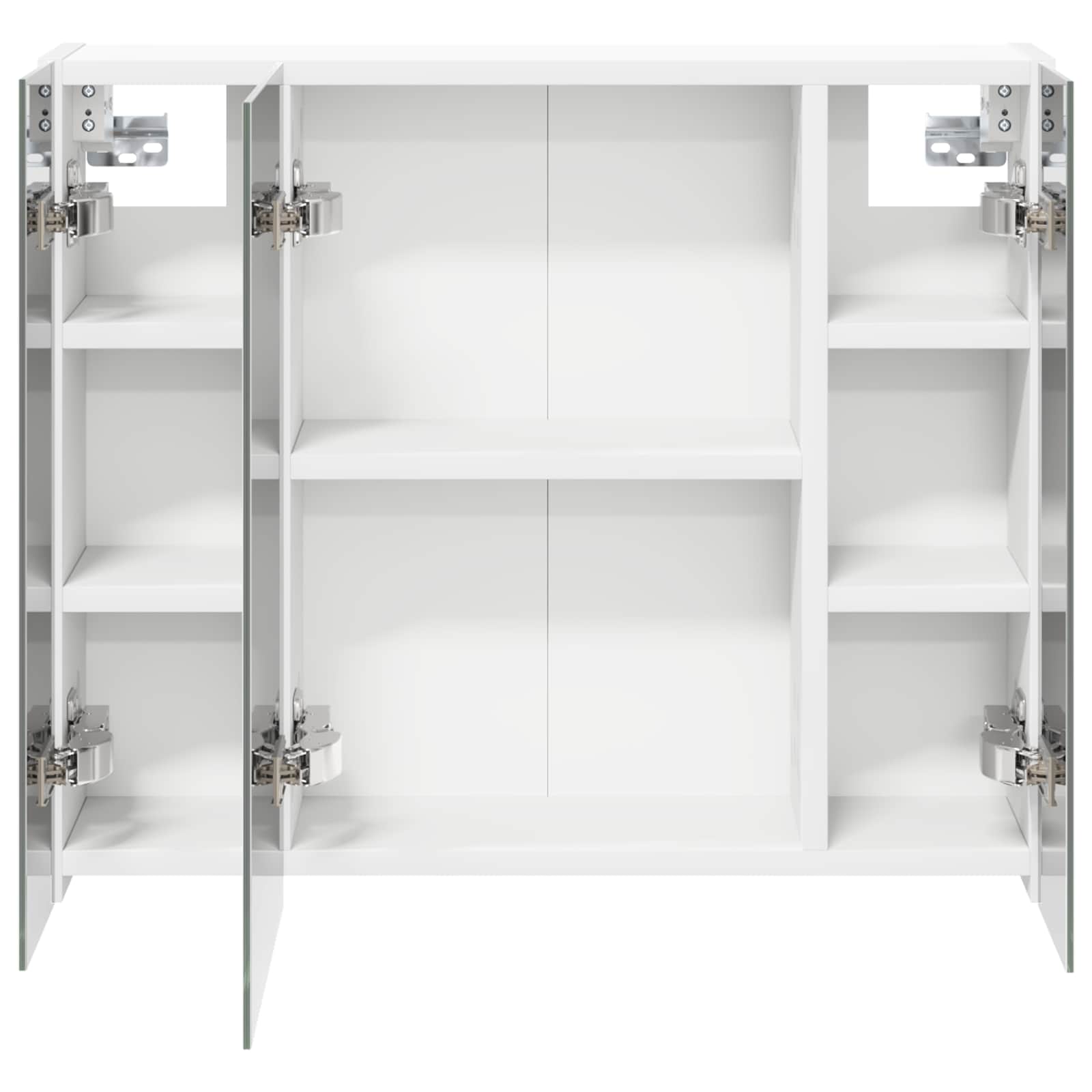 Badeværelsesspejlskab Hvid 60 x 14,5 x 50 cm Konstrueret træ