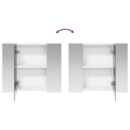 Badeværelsesspejlskab Hvid 60 x 14,5 x 50 cm Konstrueret træ