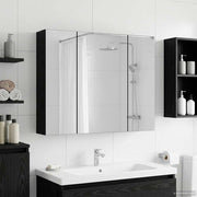 Badeværelsesspejlskab Sort eg 60 x 14,5 x 50 cm Konstrueret træ