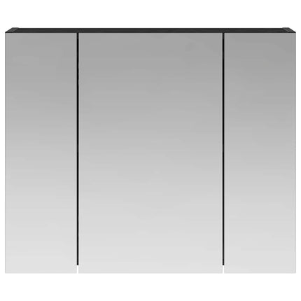 Badeværelsesspejlskab Sort eg 60 x 14,5 x 50 cm Konstrueret træ
